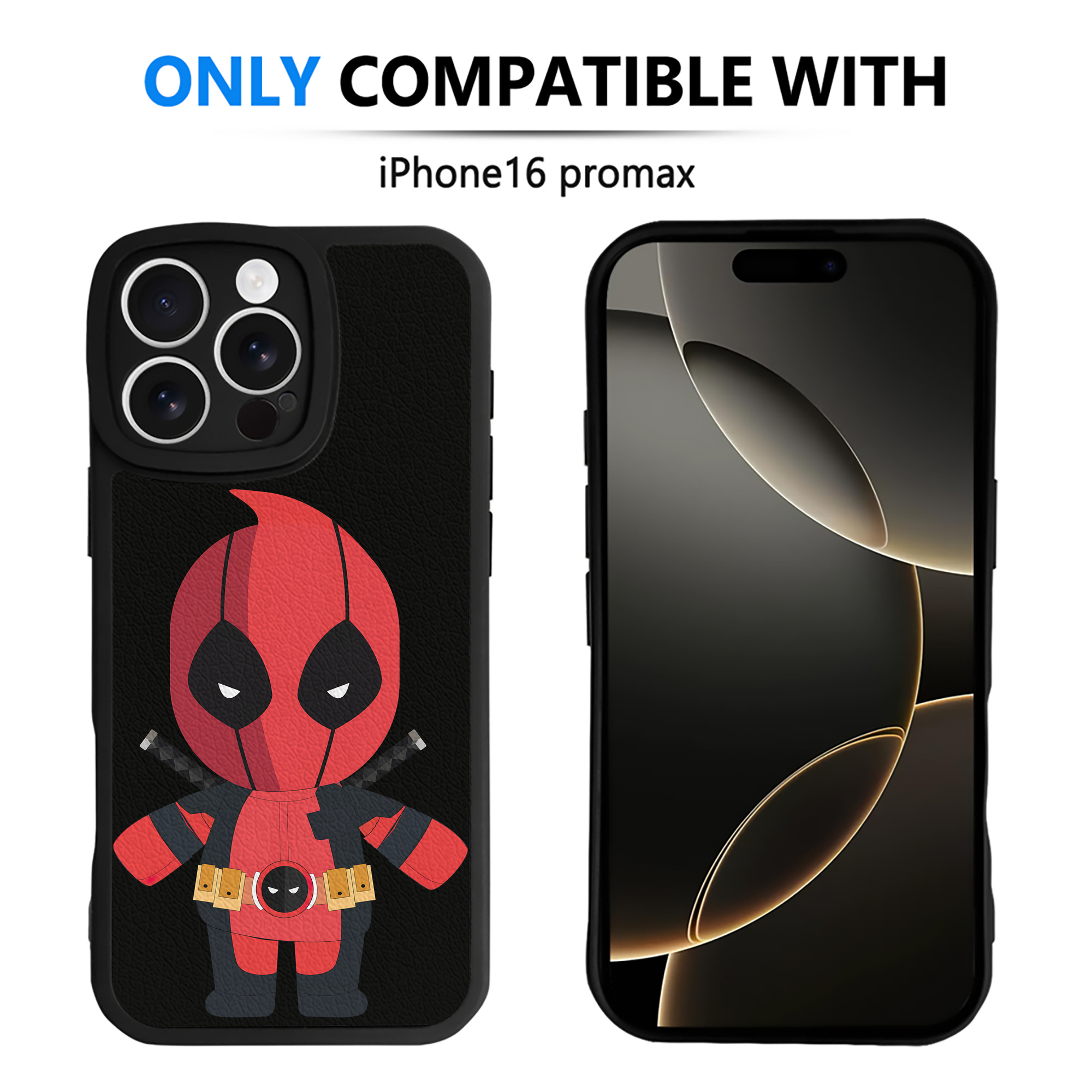 （画像用） Deadpool デッドプール 【iPhone 16シリーズ対応】シリコンスマホケース（レザー調） 材質：シリコン